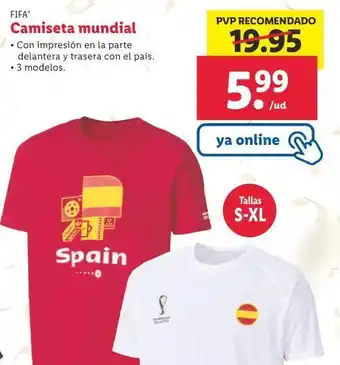 Lidl Camiseta mundial oferta