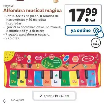 Lidl Alfombra musical mágica oferta