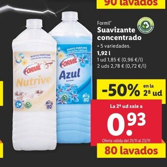 Lidl Suavizante concentrado oferta