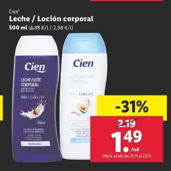 Lidl Leche loción corporal oferta