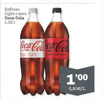 Sorli Refresc light o zero coca-cola oferta