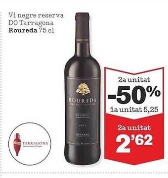 Sorli Vi negre reserva do tarragona roureda oferta