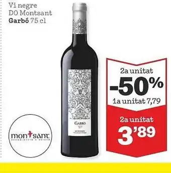 Sorli Vi negre do montsant garbó oferta