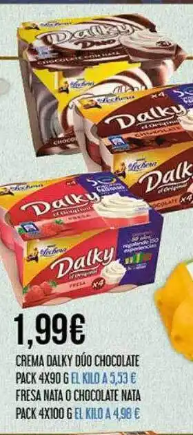 Claudio Crema dalky dúo chocolate pack 4 fresa nata o chocolate nata pack 4 oferta