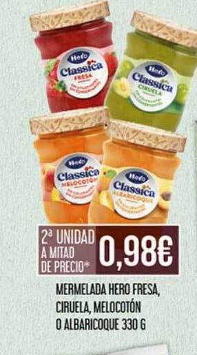 Claudio Mermelada hero fresa ciruela melocotón o albaricoque oferta
