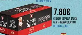 Claudio Cerveza estrella galicia lata frigopack 10 oferta
