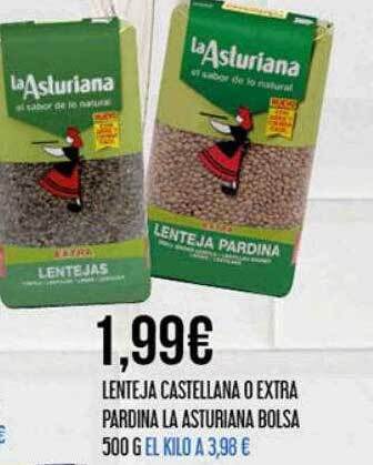 Claudio Lenteja castellana o extra pardina la asturiana bolsa oferta