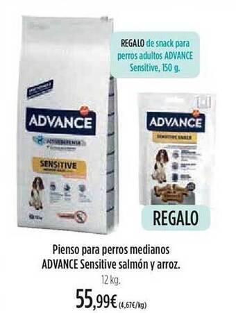 El Corte Inglés Pienso para perros medianos advance sensitive salmón y arroz oferta