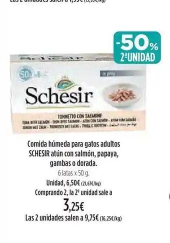 El Corte Inglés Comida húmeda para gatos adultos chesir atún con salmón papaya gambas o dorada oferta