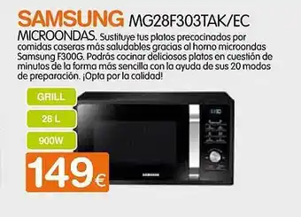 Expert Samsung mg28f303tak ec microondas oferta