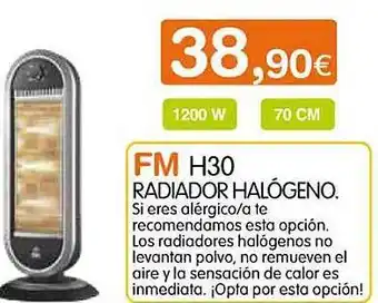 Fm h30 radiador halógeno