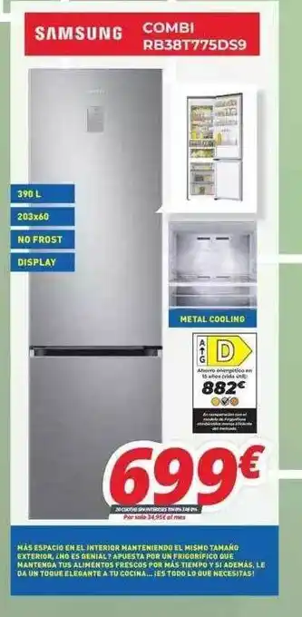 Mi electro Samsung combi rb38t775ds9 oferta