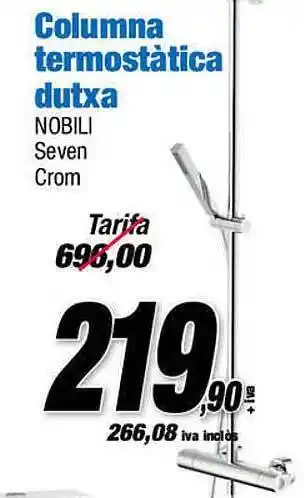 Ferrolan Columna termostàtica dutxa nobili seven crom oferta