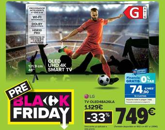 Carrefour Lg tv oled48a26la oferta