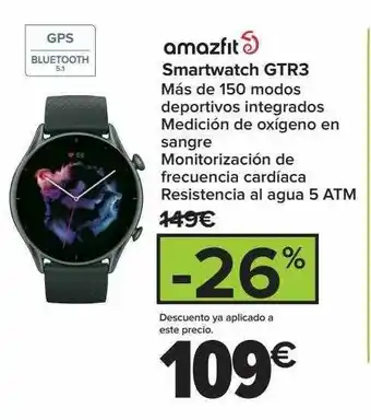 Carrefour Amazfit smartwatch gtr3 oferta
