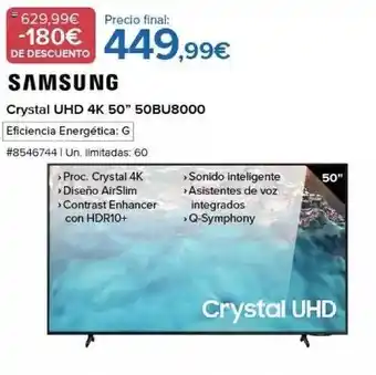 Costco Samsung crystal uhd 4k 50 oferta