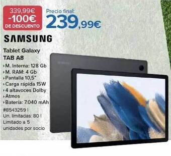 Costco Samsung tablet galaxy tab a8 oferta