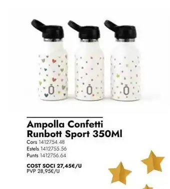 Ampolla confetti runbott sport