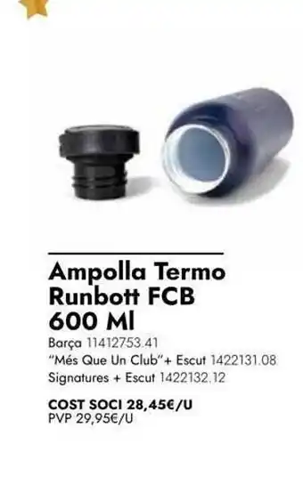 Abacus Ampolla termo runbott fcb 600 ml oferta