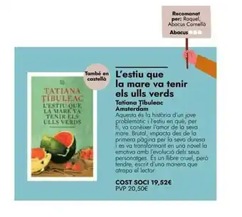 L'estiu que la mare va tenir els ulls verds tatiana tibuleac amsterdam