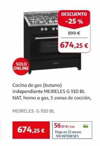 Alcampo Cocina de gas (butano) oferta