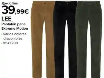 Costco Lee pantalón pana extreme motion oferta