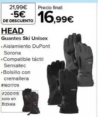 Costco Head guantes ski unisex oferta