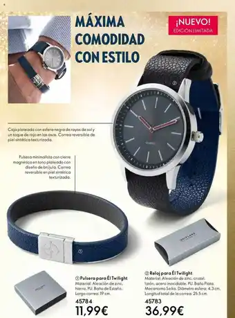 Pulsera para él twilight reloj para él twilight