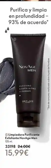 Limpiadora purificante exfoliante novage men