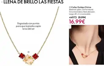 Oriflame Collar golden citrine oferta