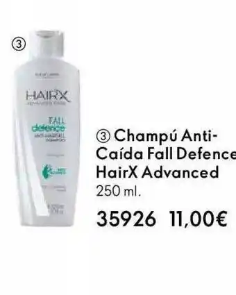 Champú anti-caída fall defence hairx advanced