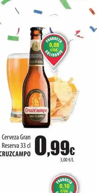 Spar Tenerife Cerveza gran reserva cruzcampo oferta