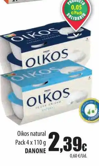 Spar Tenerife Oikos natural danone oferta
