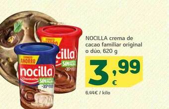 HiperDino Nocilla crema de cacao familiar original o dúo oferta