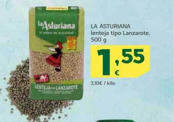 HiperDino La asturiana lenteja tipo lanzarote oferta
