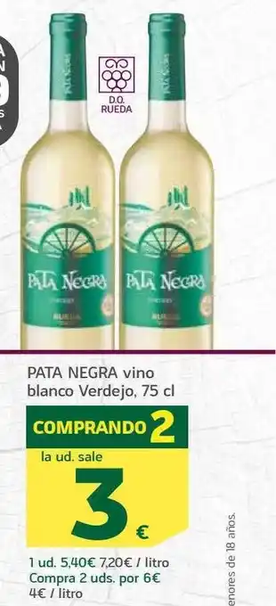 HiperDino Pata negra vino blanco verdejo oferta