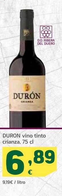 HiperDino Duron vino tinto crianza oferta