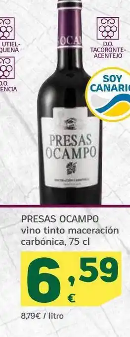 HiperDino Presas ocampo vino tinto maceración carbónica oferta