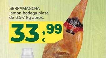 HiperDino Serramancha jamón bodega oferta