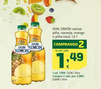 HiperDino Don simón néctar piña, naranja, mango o piña-coco oferta
