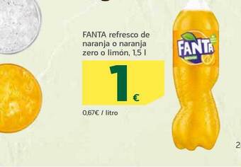 HiperDino Fanta refresco de naranja o naranja zero o limón oferta
