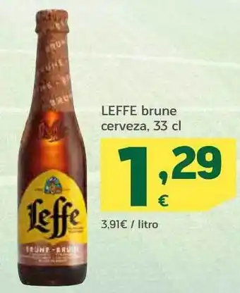 HiperDino Leffe brune cerveza oferta