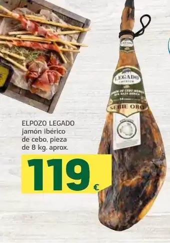 HiperDino Elpozo legado jamón ibérico de cebo oferta