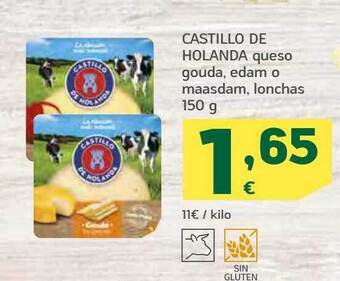 HiperDino Castillo de holanda queso gouda edam o maasdam lonchas oferta