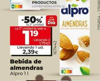 Dia Bebida de almendras alpro oferta