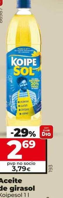 Dia Aceite de girasol koipesol oferta