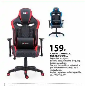 Fes Més Cadira gamer x40 negre vermell oferta