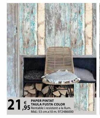 Fes Més Paper pintat taula fusta color oferta