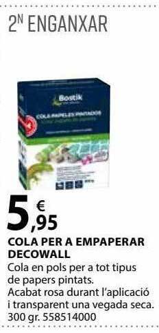 Cola per a empaperar decowall