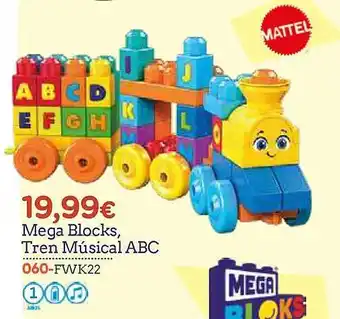 Super Juguete Mega blocks tren músical abc mattel oferta